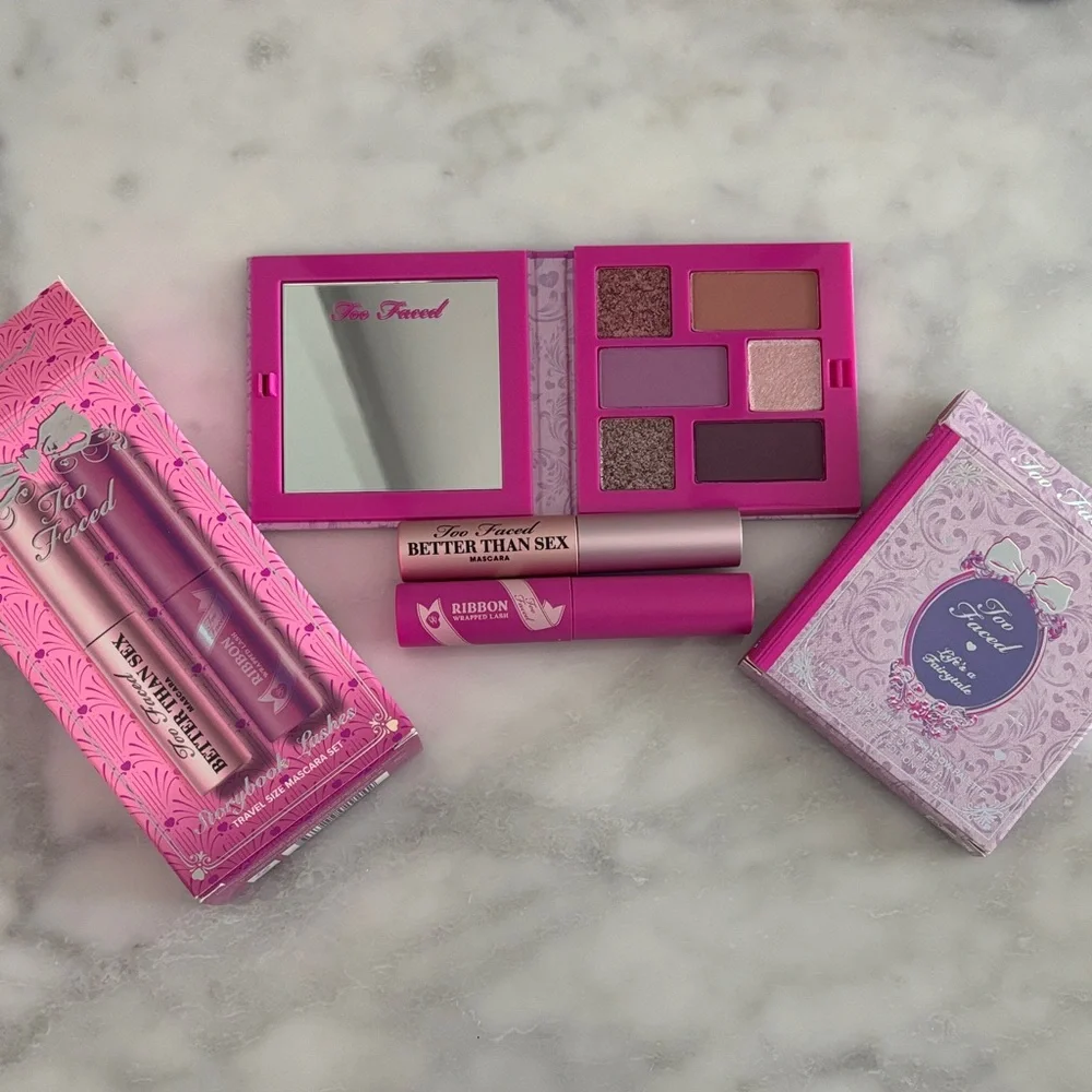 Too Faced Mascara and Eyeshadow Set - Pink, Purple, Black